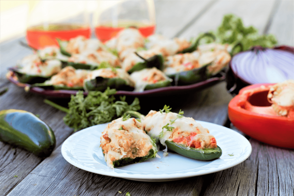 Roasted jalapeños stuffed with three kinds of cheese & sausage are a major winner for everyone who loves a little spiciness.