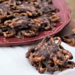 Sea Salt & Dark Chocolate Caramel Pretzel Clusters | Mountain Cravings