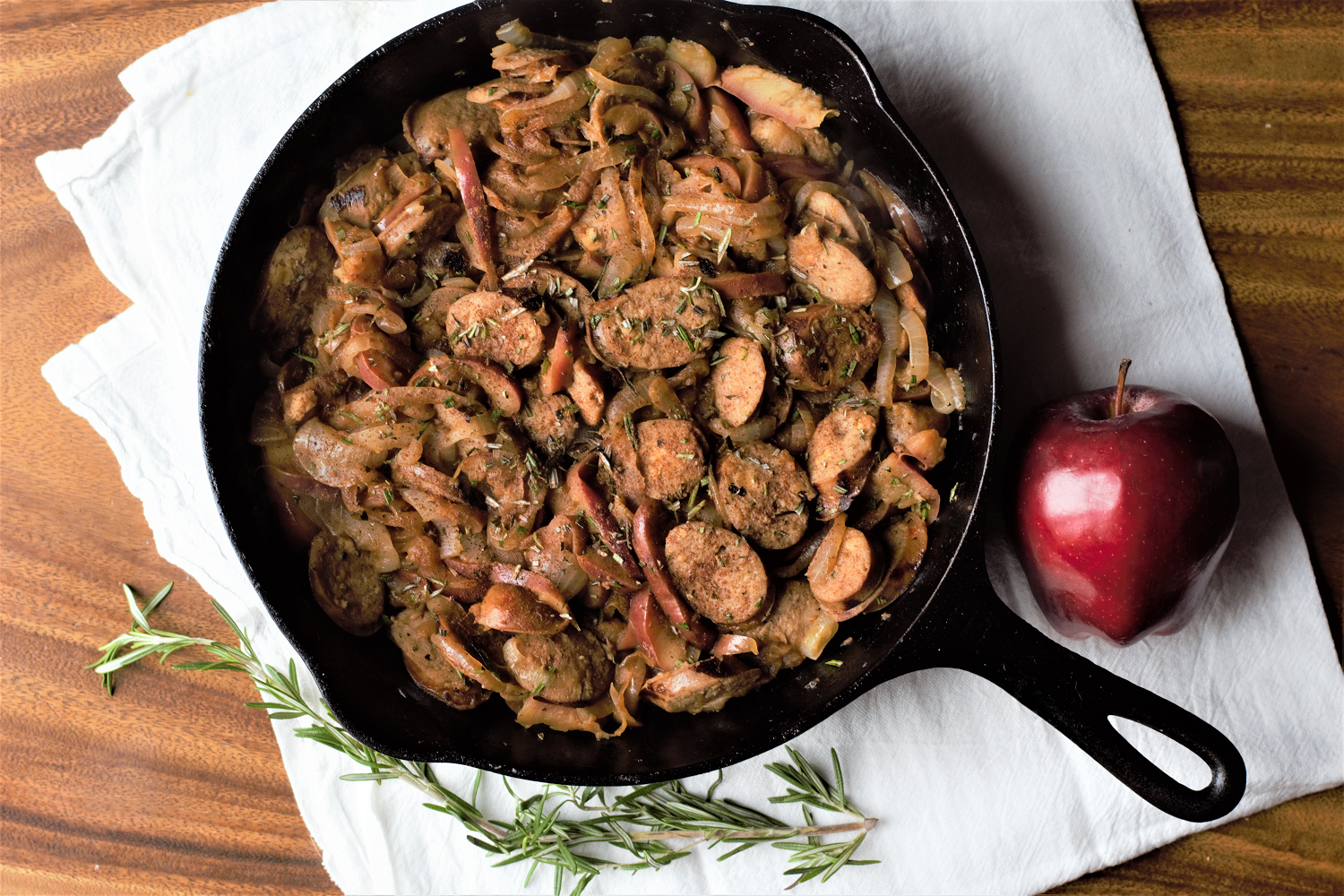 Apple & Rosemary Chicken Sausage Skillet | Mountain Cravings