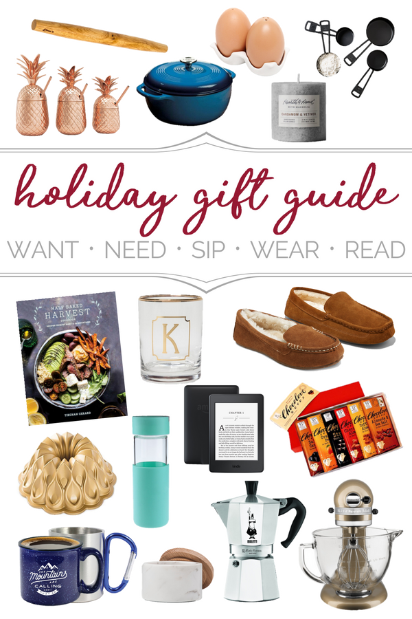 The holiday season's guide to shopping from the couch! Here's a collection of my favorites this year in five sections: Want, Need, Sip, Wear, Read. Cheers!