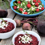 Impress your Valentine with this brilliantly garnet beetroot risotto with creamy goat cheese & earthy thyme, packed with a whole pound of fresh beets for a light & refreshing meal!